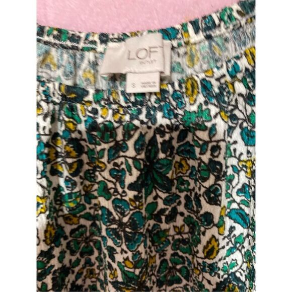 Loft Woman’s floral Long Sleeve Paisley Print Blouse size small - Picture 4 of 4